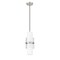 Z-Lite Cayden Pendant, 1-Light, 6.5 In.W x 16.75 In.H, Brushed Nickel/Clear + Etched Opal 1946P-BN - alternate 6